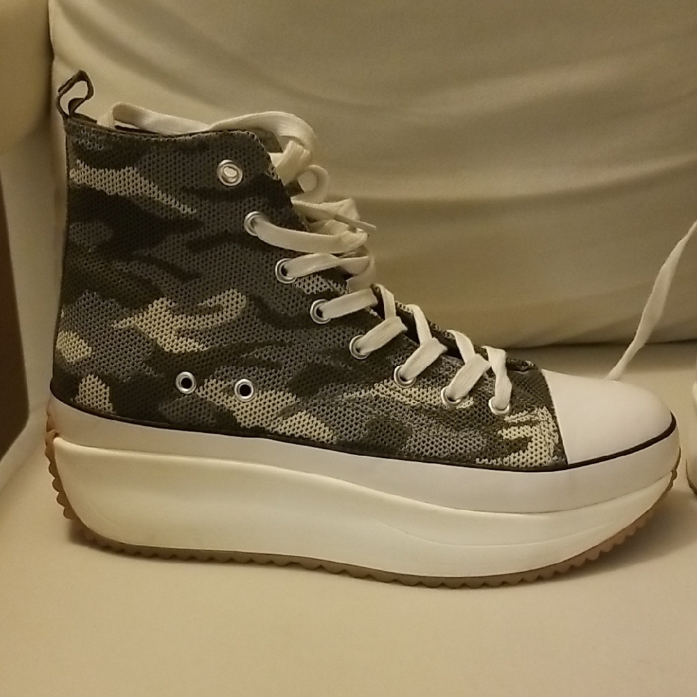 Madden Girl High-Top Camouflage Platform Sneakers